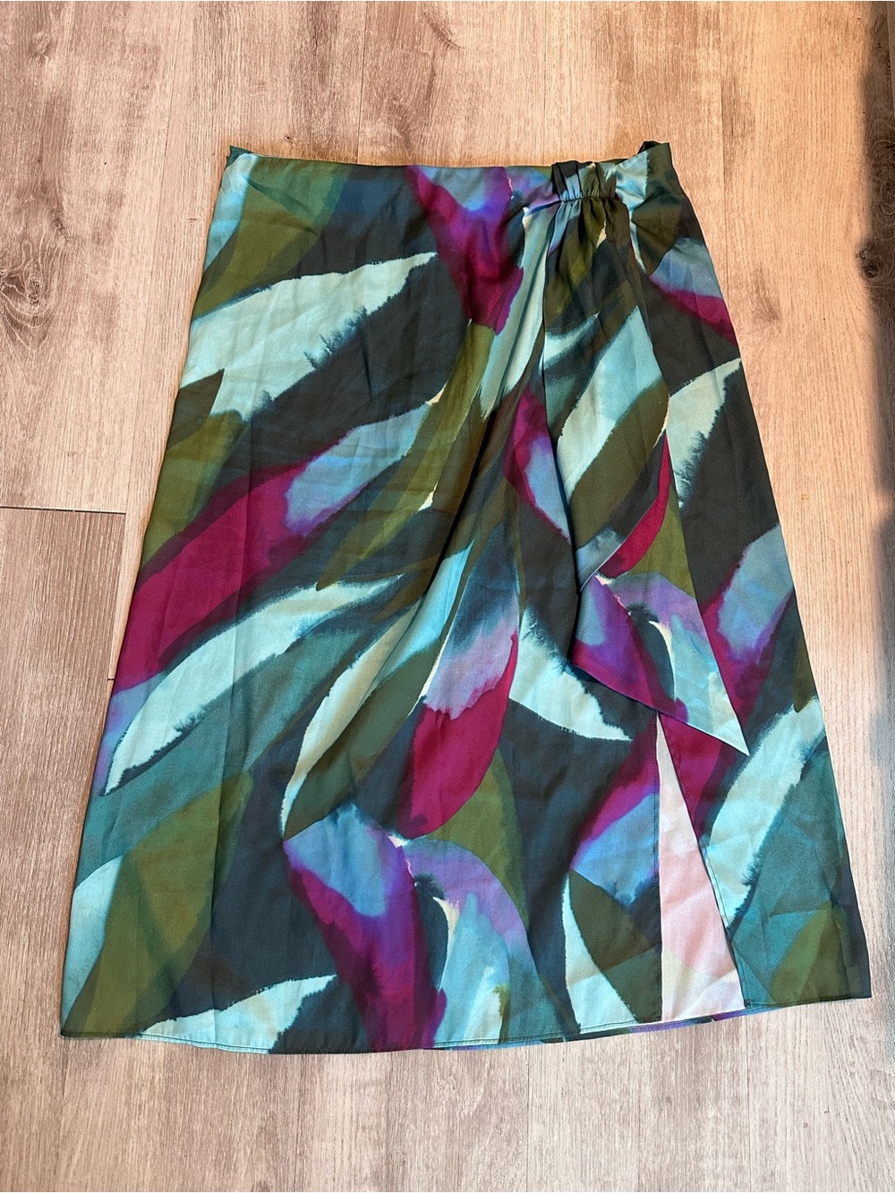 banana republic silky crepe sarong midi skirt - Picture 2 of 7